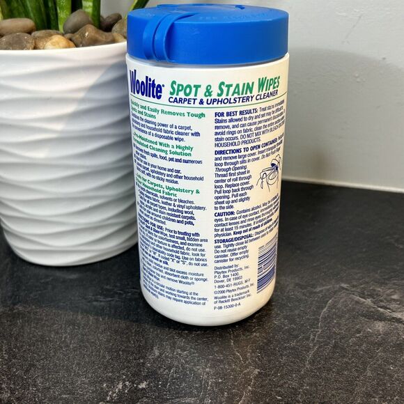Vintage Discontinued 2000 Woolite Carpet & Upholstery Spot & Stain Wipes - Picture 2 of 3